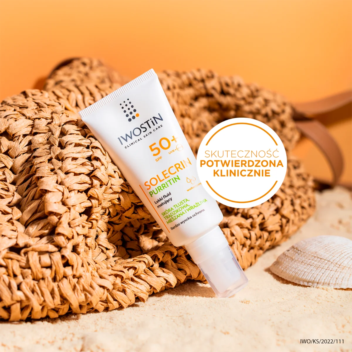 Iwostin Solecrin Purritin lekki fluid matujący SPF 50+, 40 ml