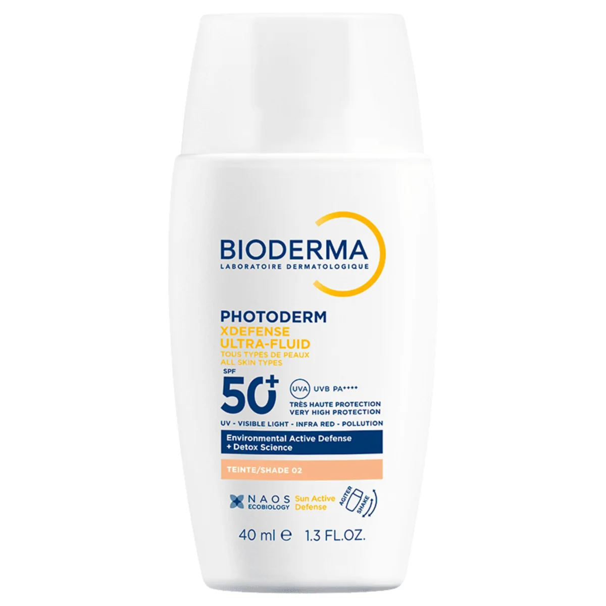 Bioderma Photoderm XDefense Ultra-Fluid ultralekki fluid SPF 50+, kolor 02, 40 ml