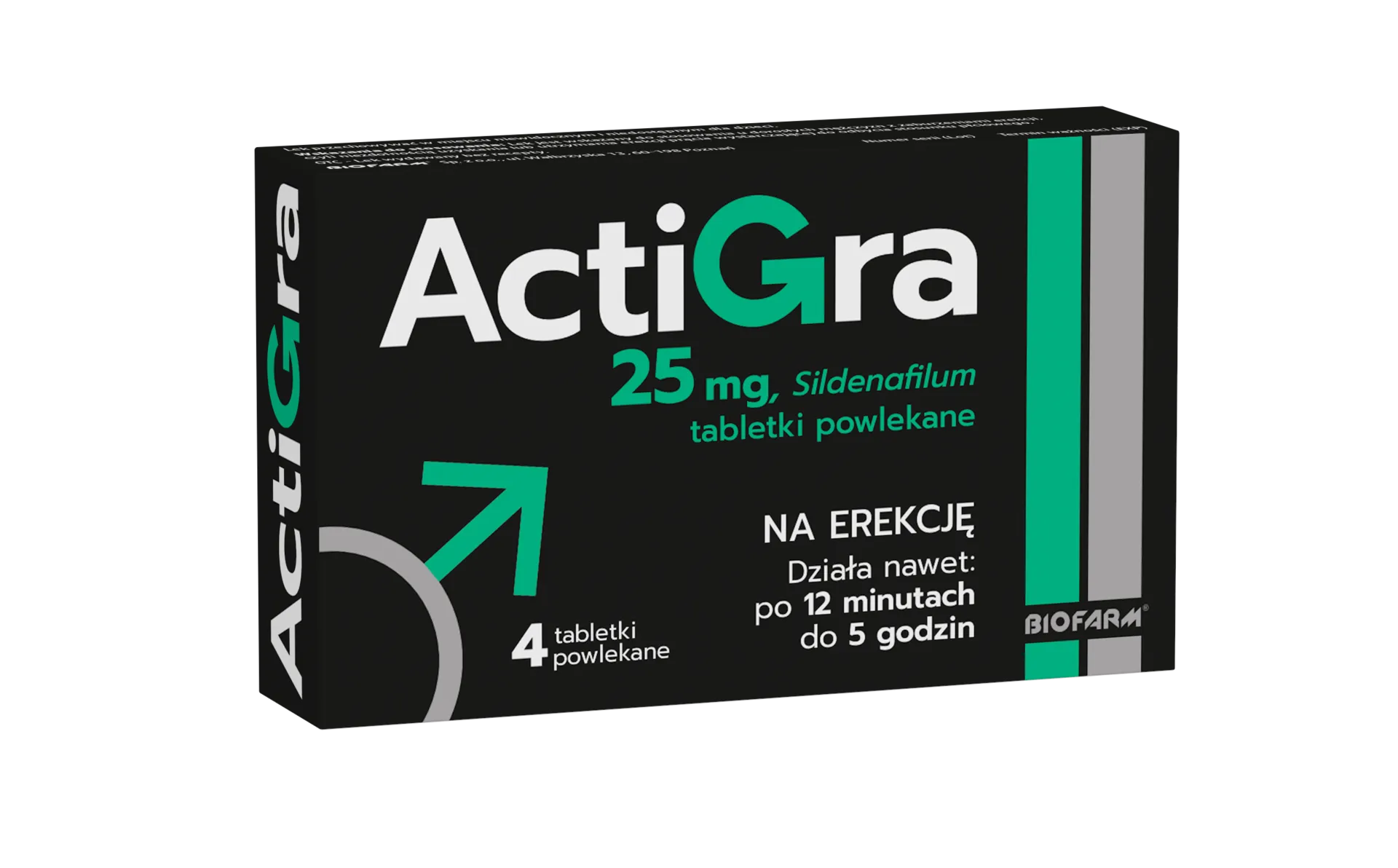 Actigra, 0,025 g, 4 tabletki powlekane
