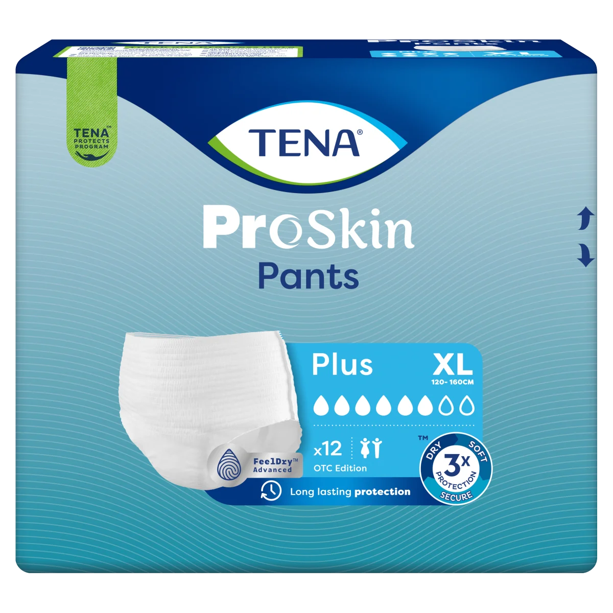 TENA ProSkin Pants Plus majtki chłonne XL, 12 sztuk