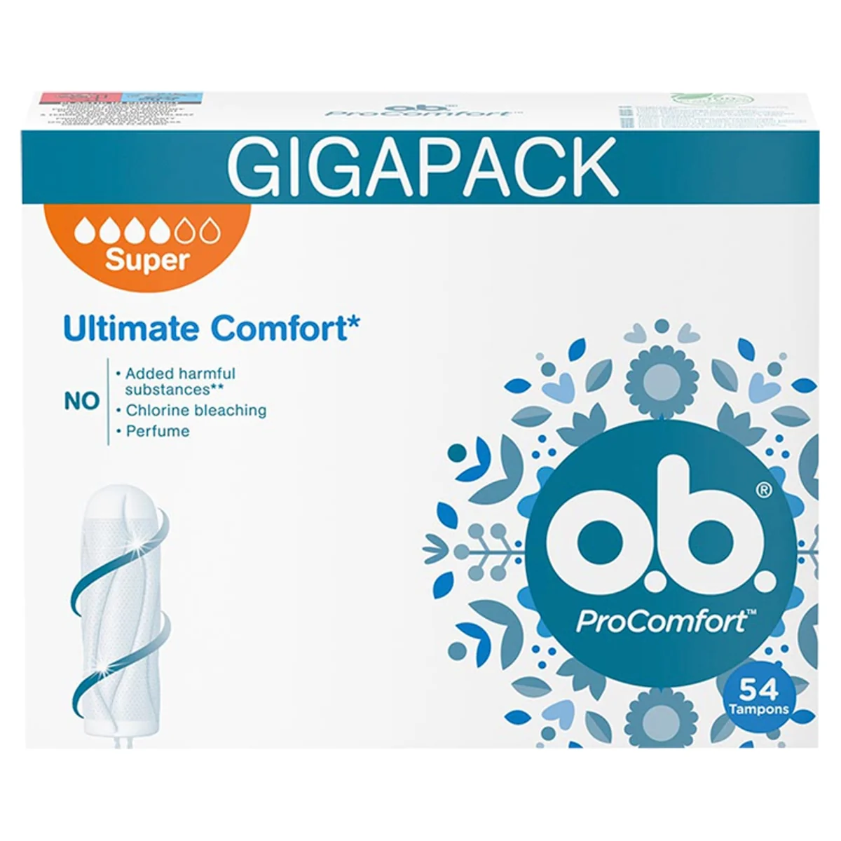 o.b. ProComfort Super tampony, 54 szt.