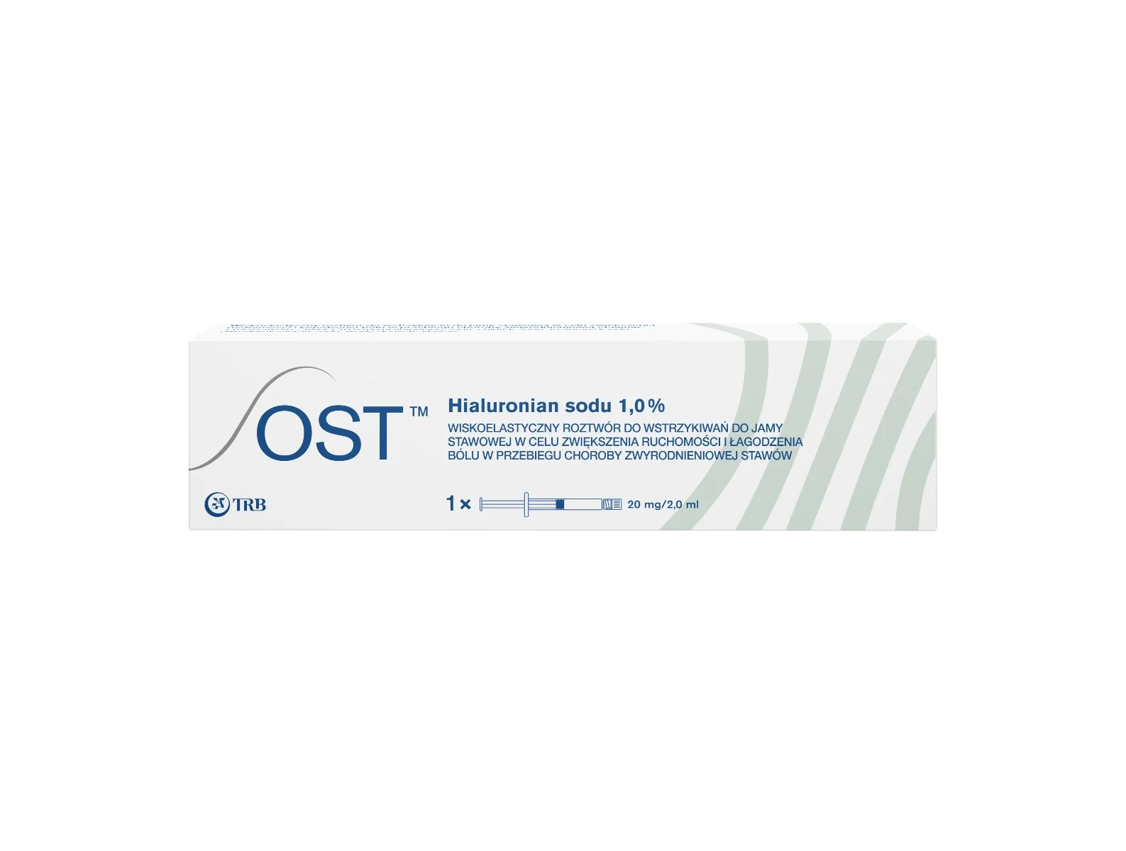 OST roztwór wiskoelastyczny do iniekcji do przestrzeni stawowej 0,02g/2 ml, 1 ampułkostrzykawka