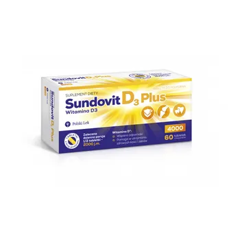 Sundovit D3 Plus, suplement diety, 60 tabletek 