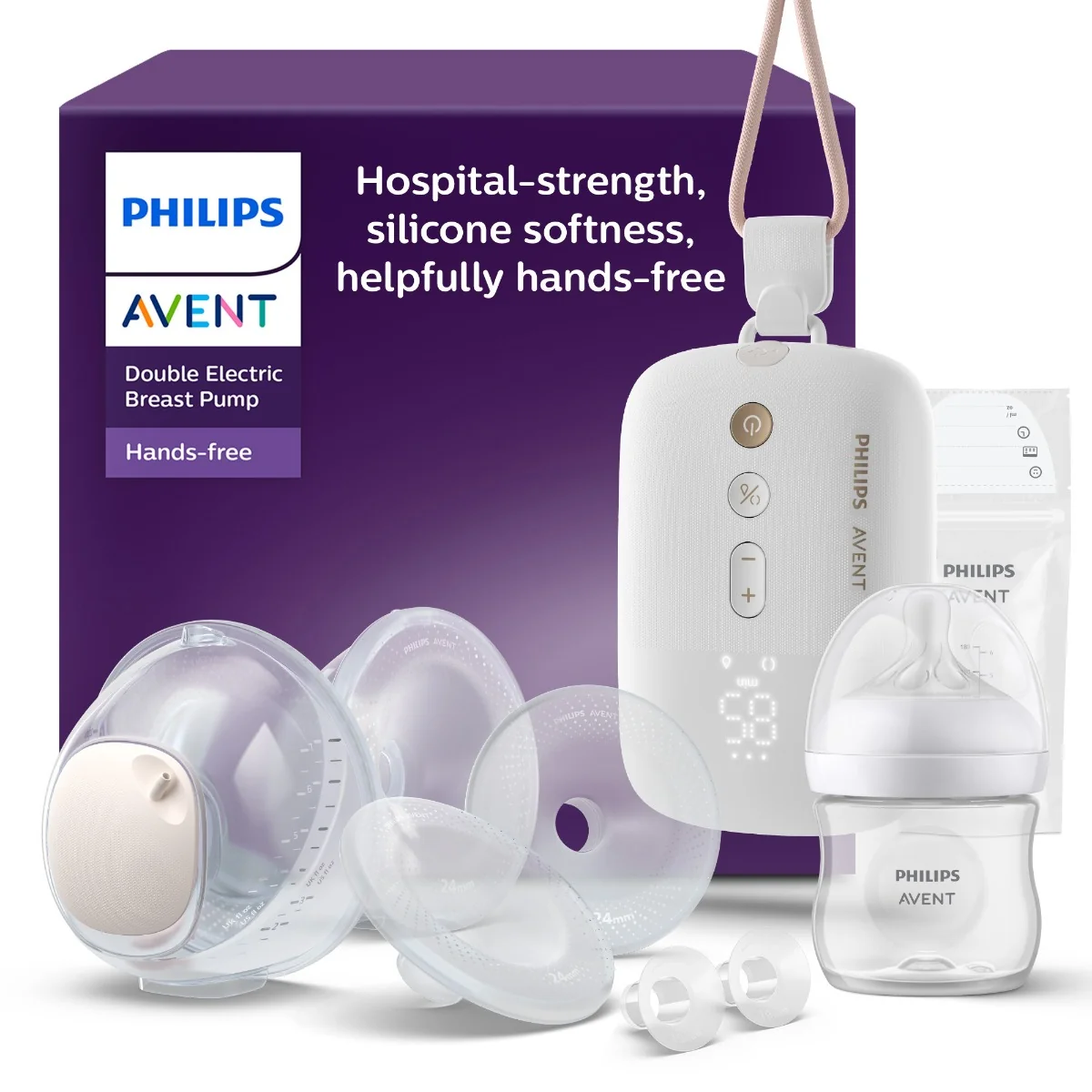 Philips Avent podwójny Laktator Samonośny HandsFree SCF532/11, 1 sztuka
