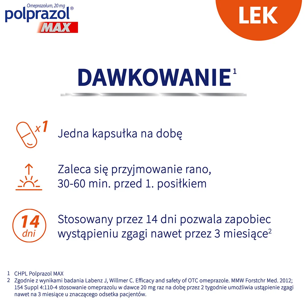 Polprazol Max 20 mg, 14 kapsułek