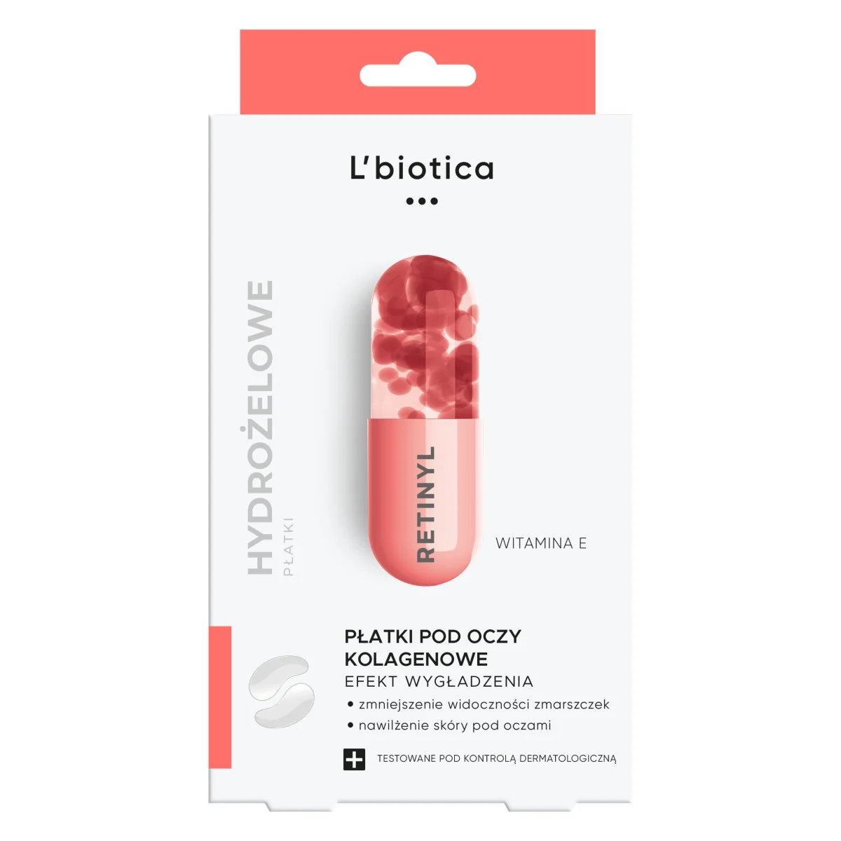 L'biotica kolagenowe płatki pod oczy wygładzające zmarszczki, 3 x 2 szt.