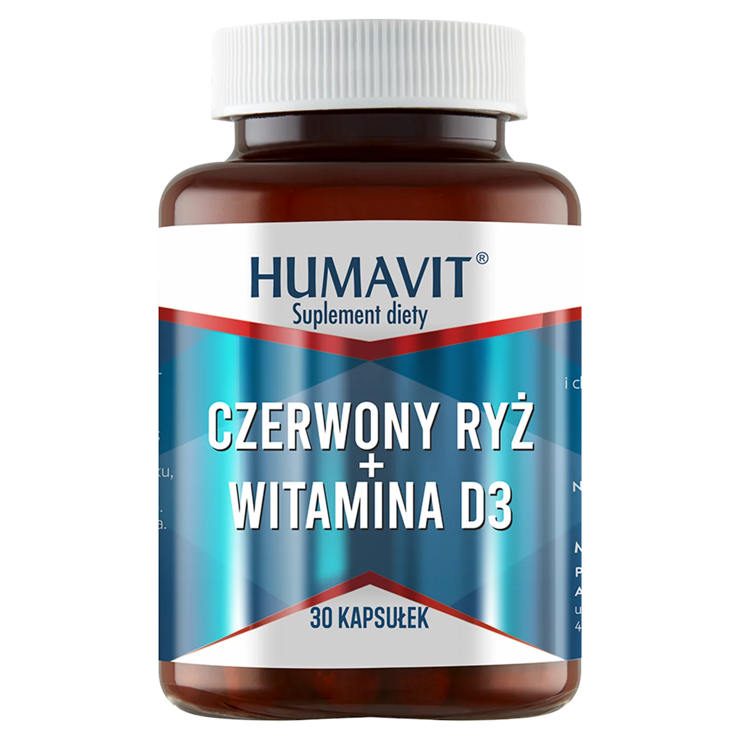 Humavit Czerwony Ryż + Witamina D3 30 kapsułek