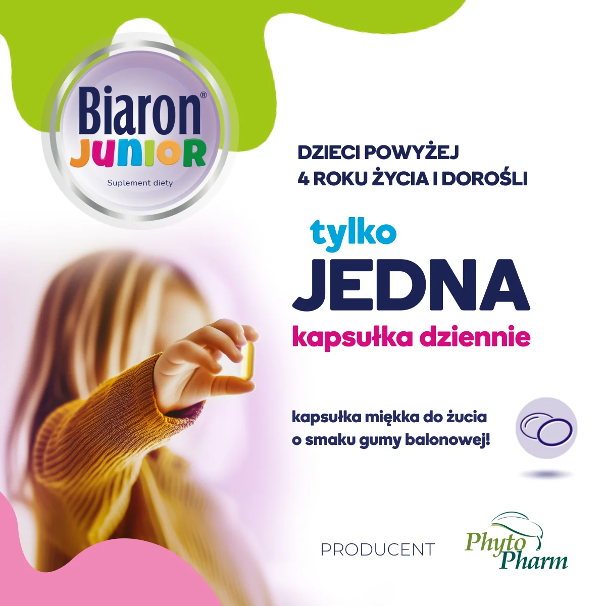 Biaron Junior kapsułki miękkie do żucia, 30 szt