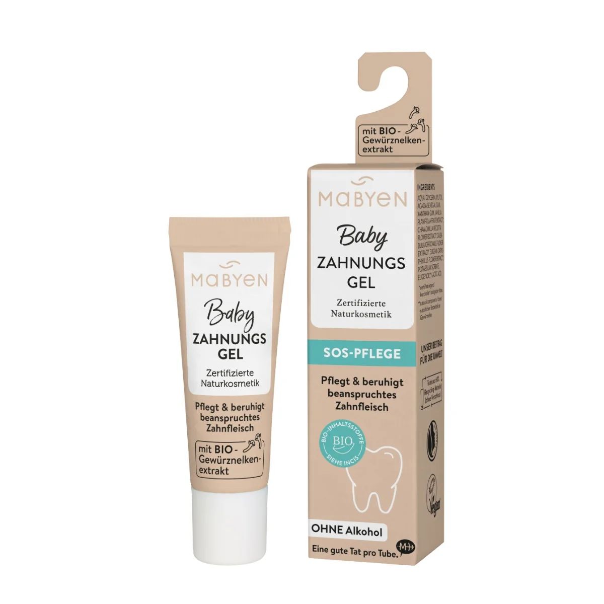 MABYEN Baby Zahnungsgel naturalny żel na ząbkowanie dla niemowląt, 10 ml