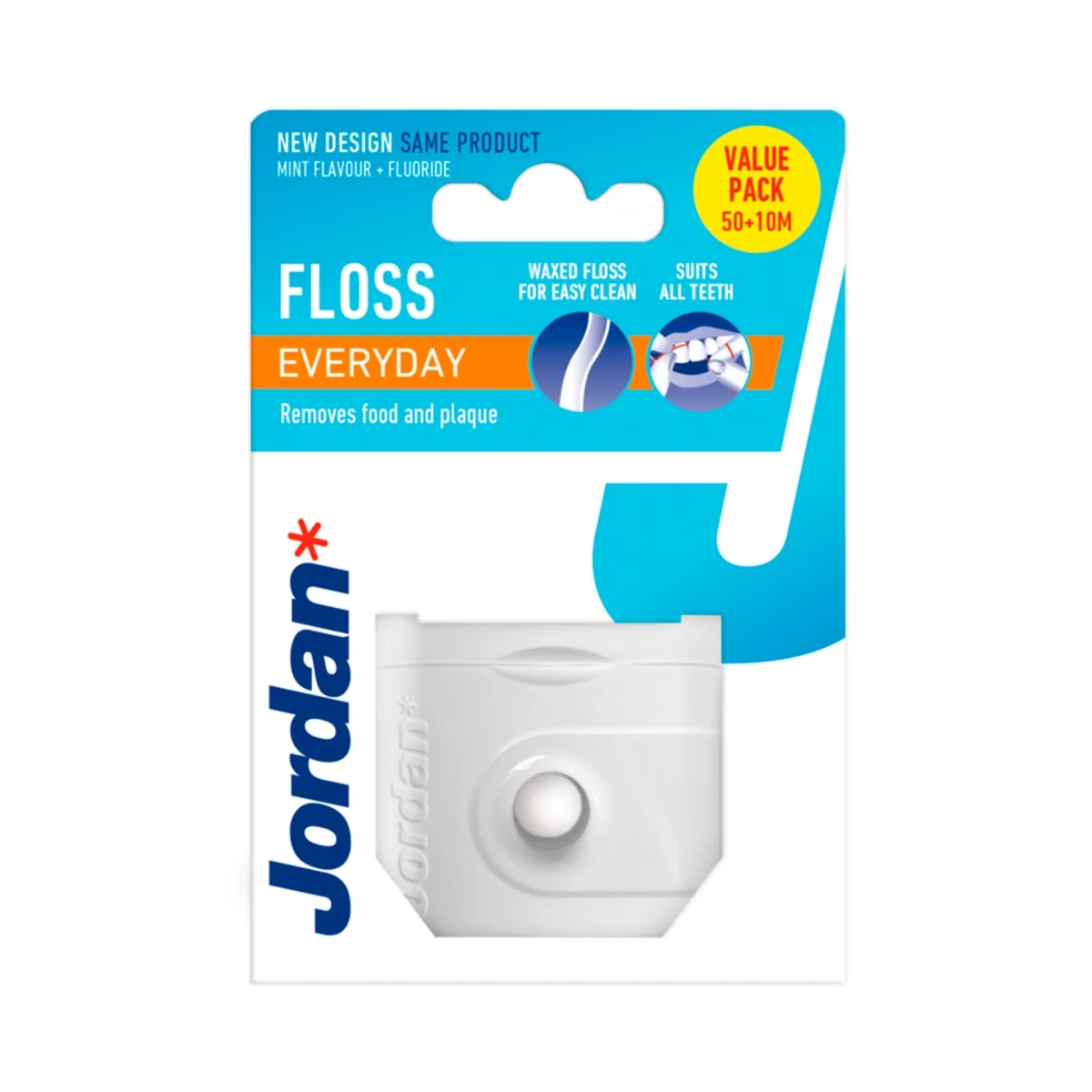 Jordan Everyday Floss okrągła nić do zębów odświeżająca mięta, 50 ml