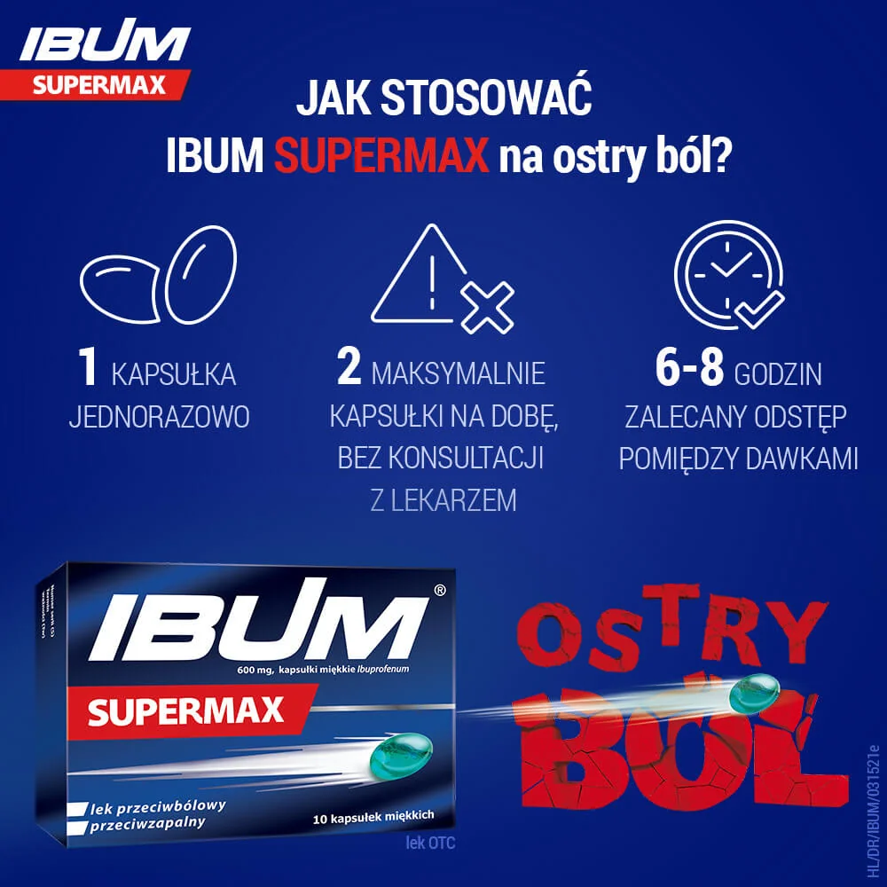 Ibum Supermax, 600 mg, 10 kapsułek 