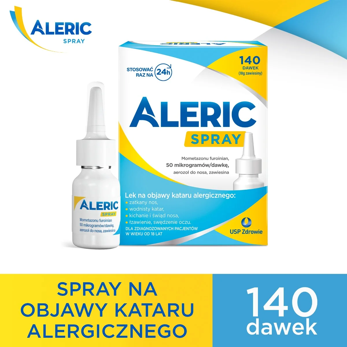 Aleric Spray 50 μg/dawkę aerozol do nosa zawiesina, 140 dawek