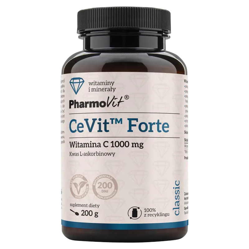 Cevit Forte Witamina C 1000 mg, suplement diety, proszek 200 g