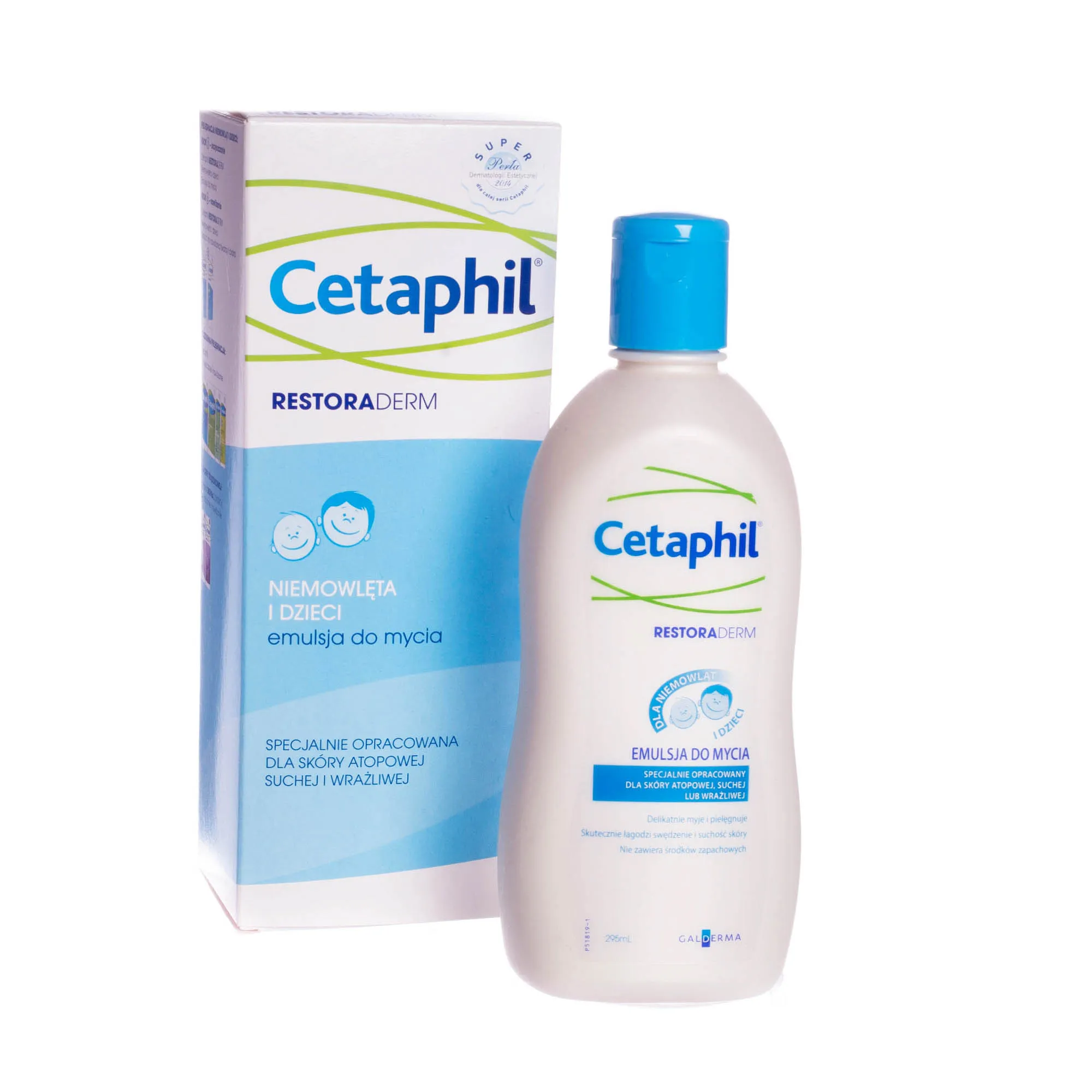 Cetaphil Restoraderm, niemowlęta i dzieci, emulsja do mycia dla skóry suchej i wrażliwej, 295 ml