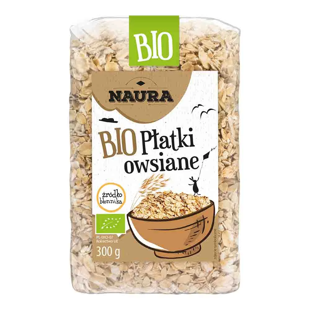 Naura BIO płatki owsiane, 300 g