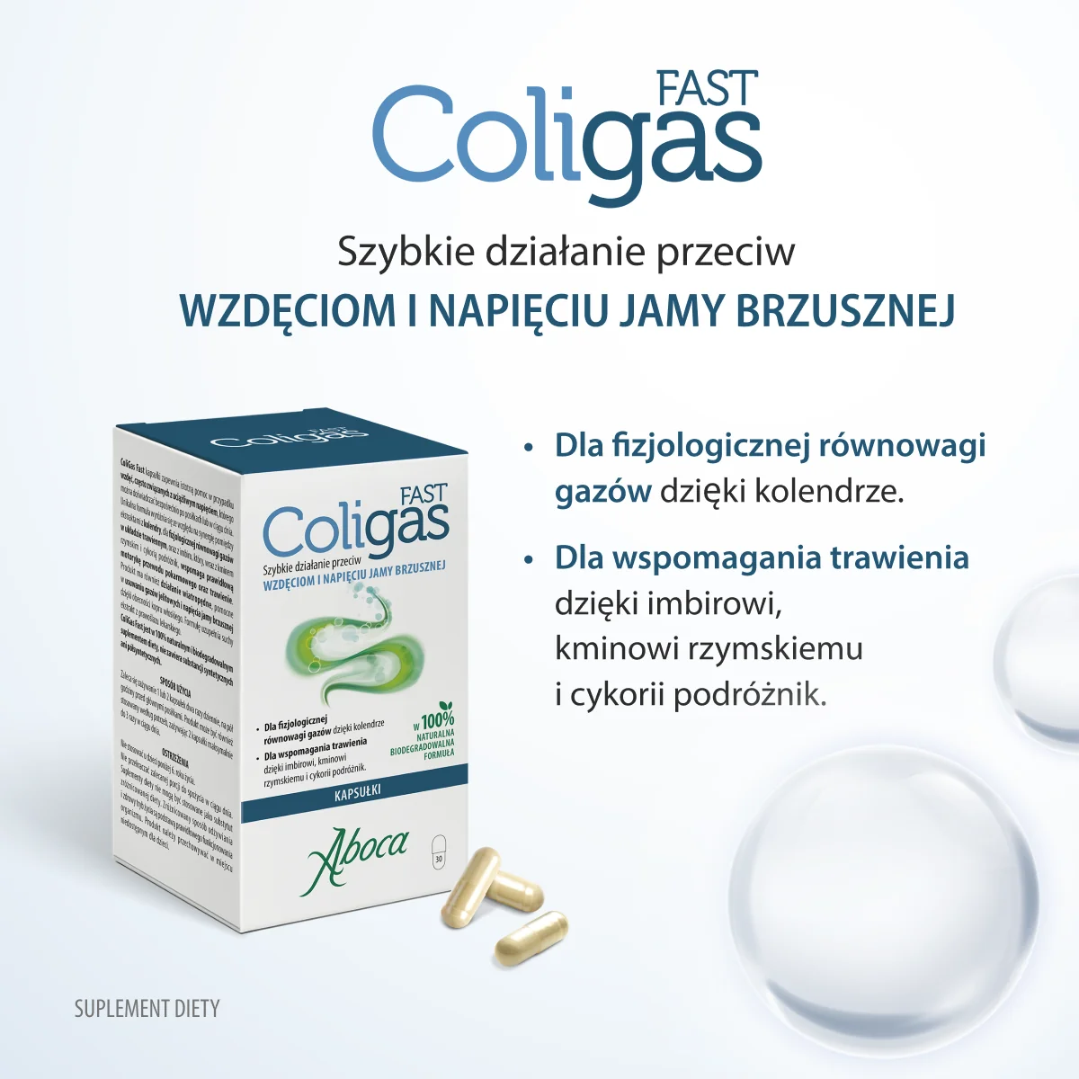 Coligas Fast suplement diety, 30 kapsułek