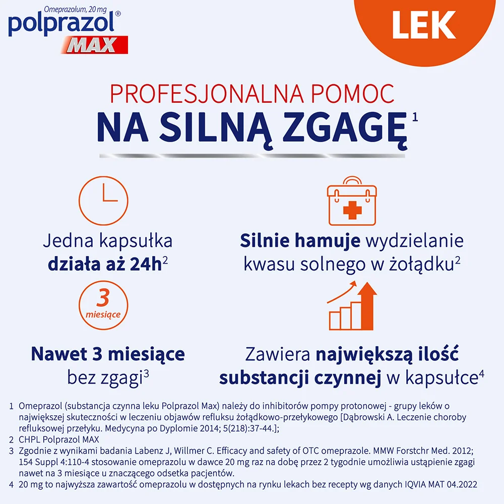 Polprazol Max 20 mg, 14 kapsułek