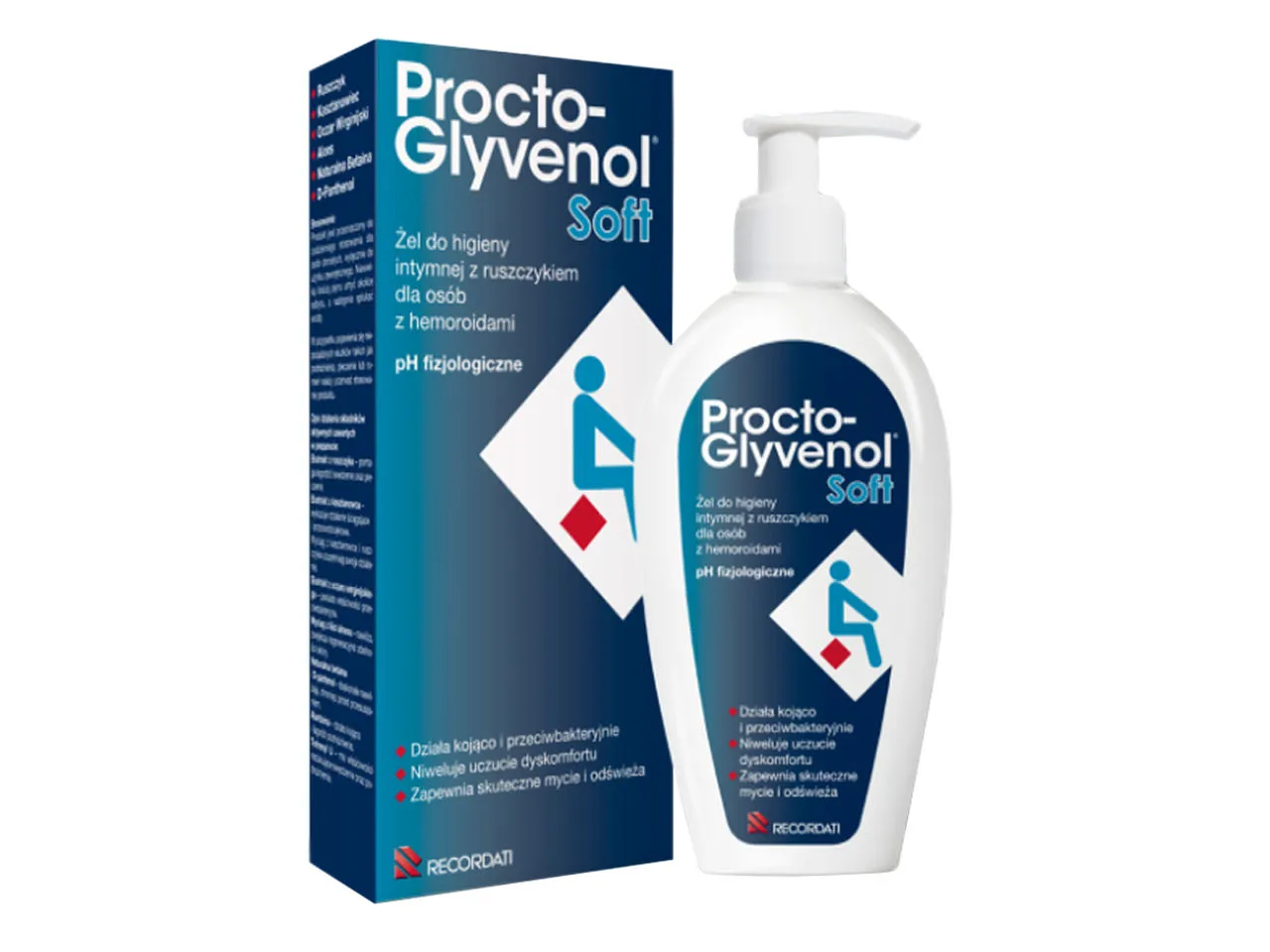 Procto-Glyvenol Soft, żel do higieny intymnej z ruszczykiem, 180 ml