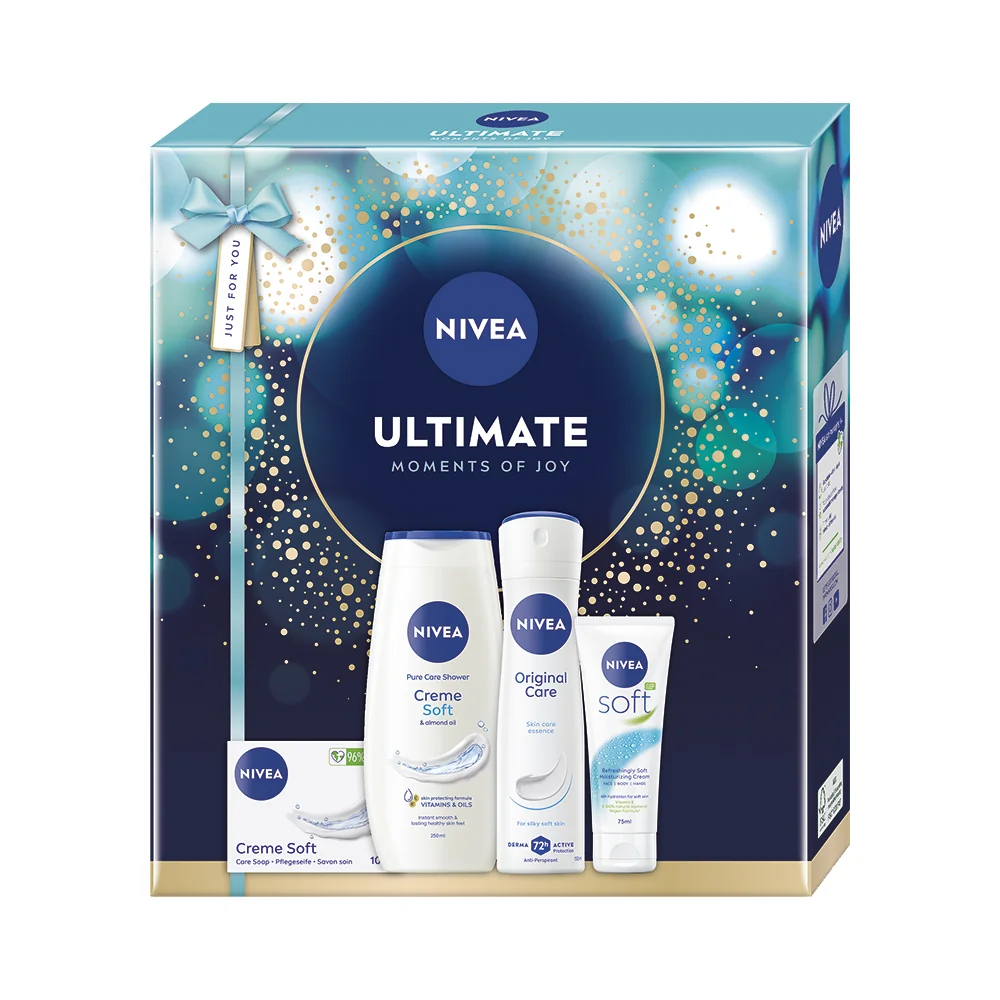 Nivea Ultimate Zestaw żel pod prysznic, 250 ml, mydło, 100 g, antyperspirant, 150 ml, krem 75 ml