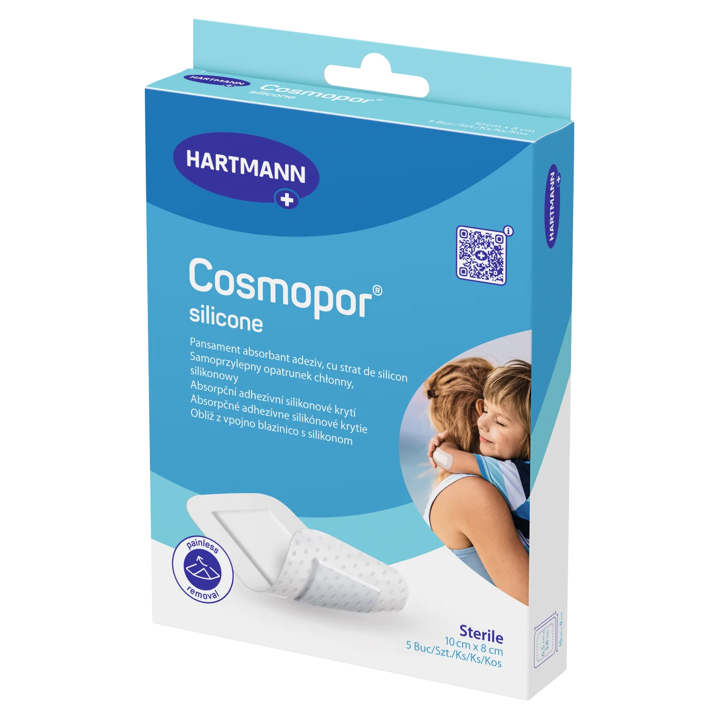 Cosmopor silicone opatrunek samoprzylepny, 10x8cm, 5 szt.
