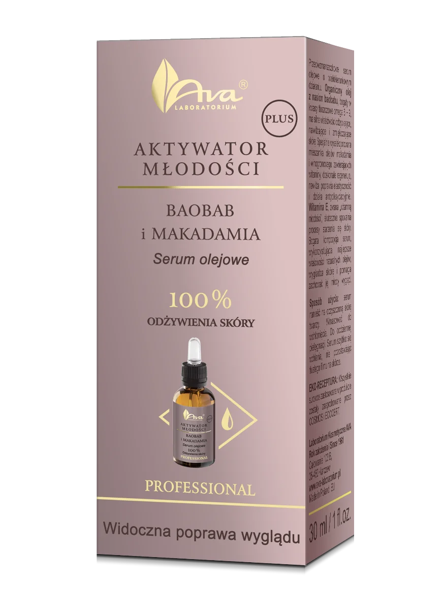 Ava Aktywator Młodości Plus Baobab i Makadamia serum, 30 ml