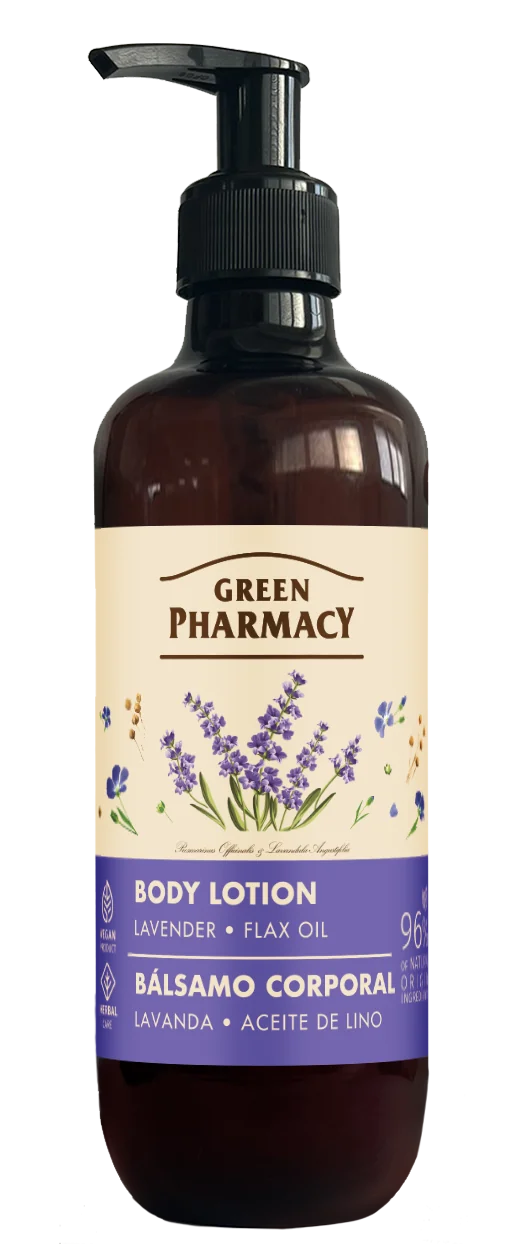 Green Pharmacy balsam do ciała, Lawenda i Olejek lniany, 400 ml