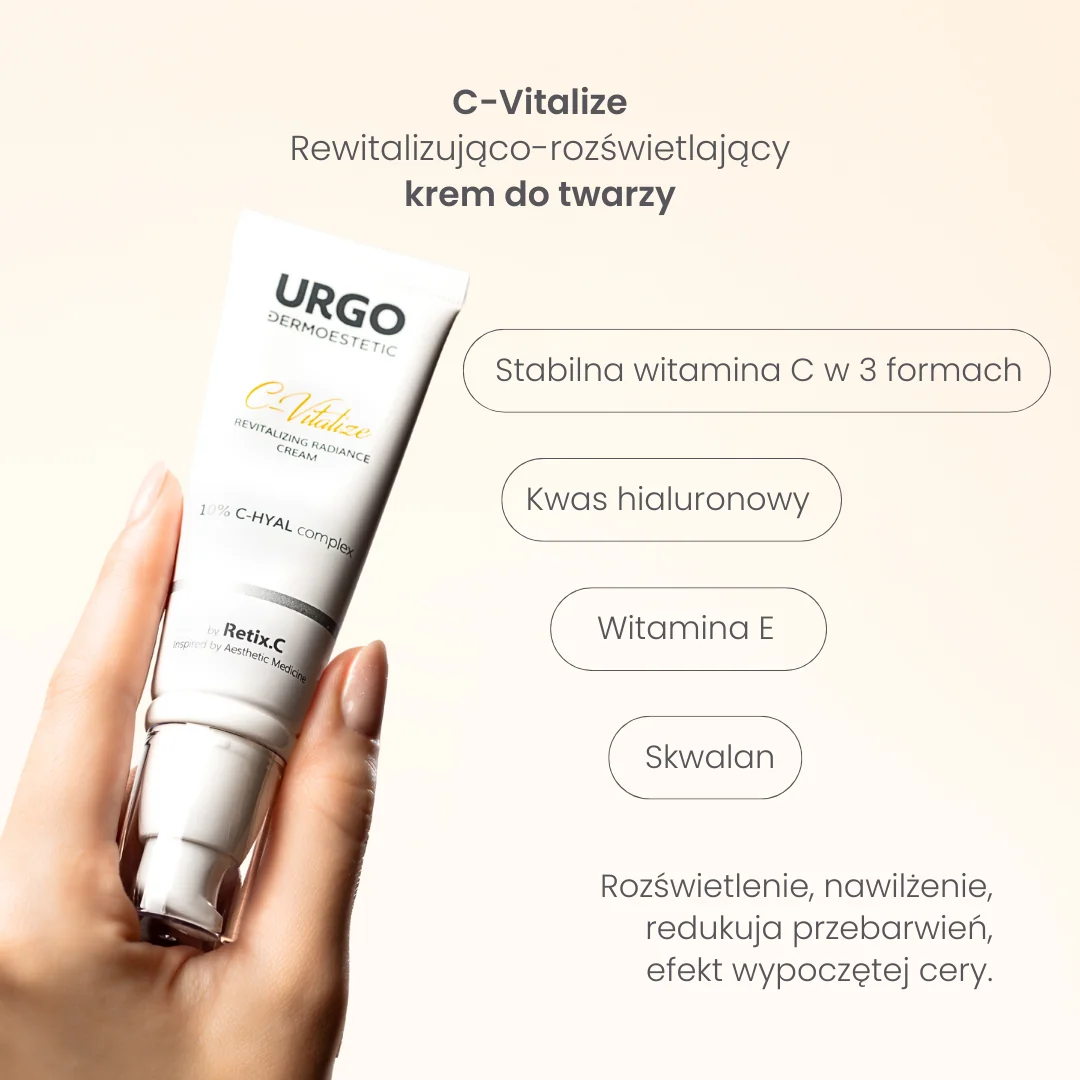URGO Dermoestetic C-Vitalize rewitalizująco-rozświetlający krem, 48 ml