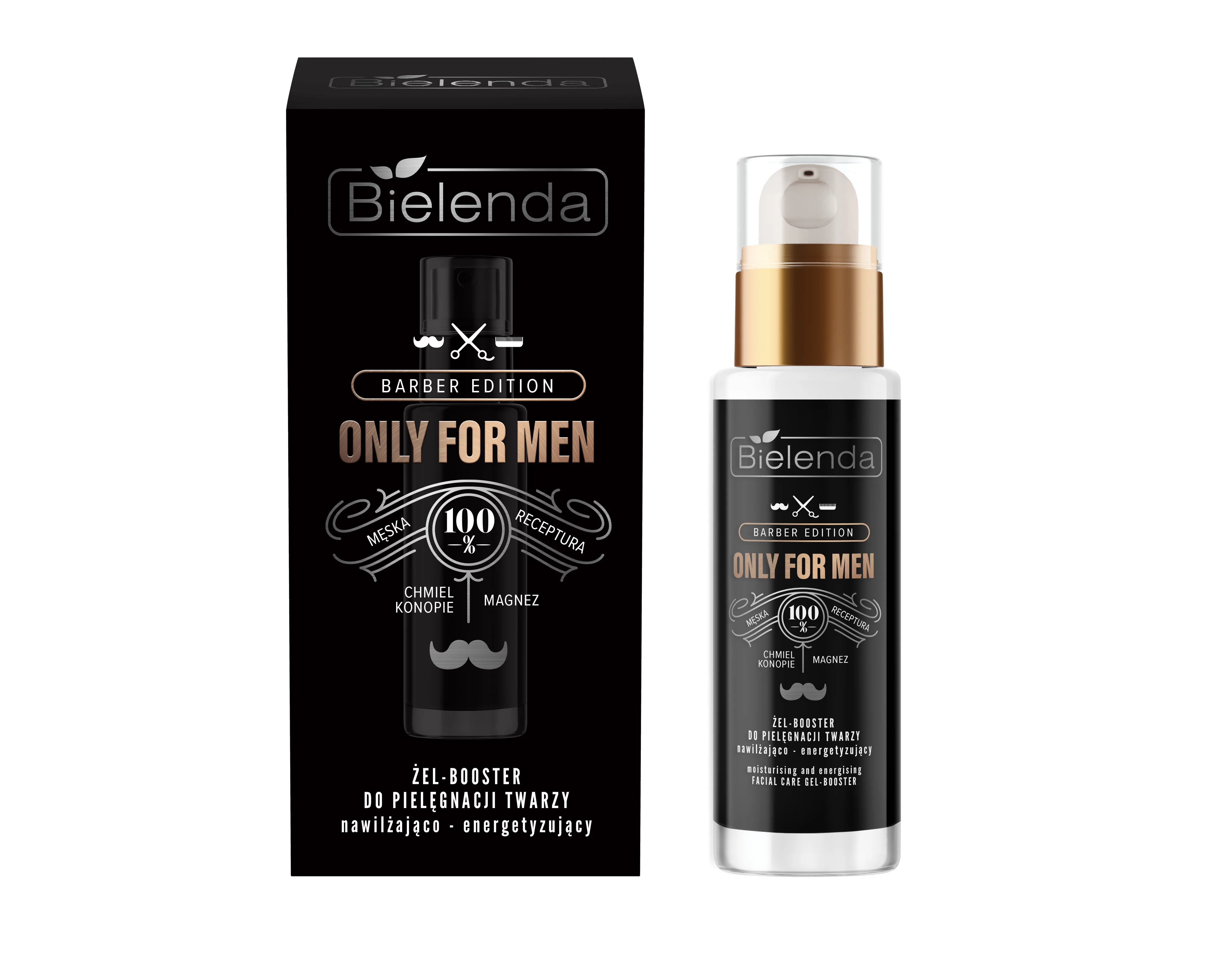 Bielenda Barber Edition nawilżająco-energetyzujący żel-booster dla mężczyzn, 30 ml