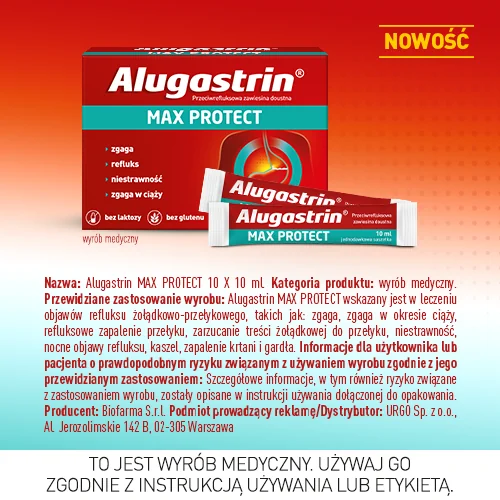 Alugastrin Max Protect 10 saszetek po 10 ml