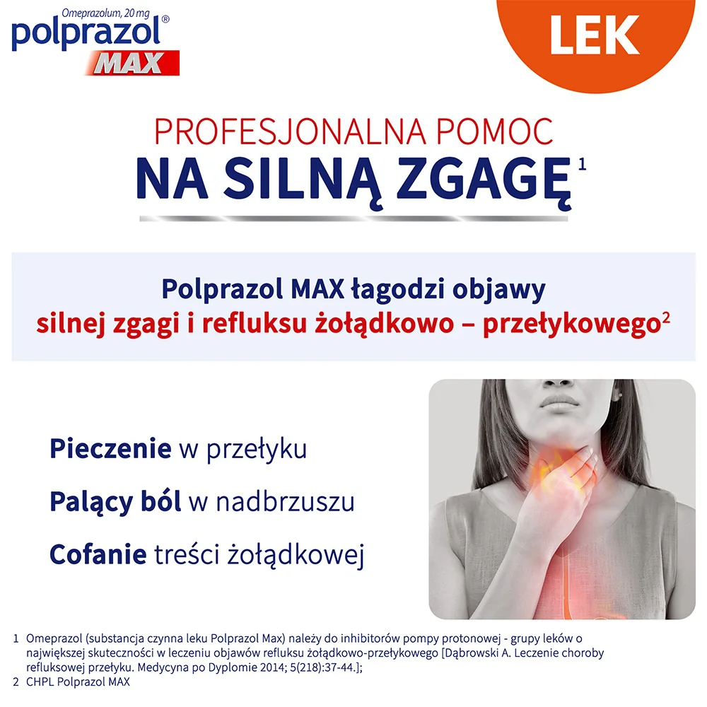 Polprazol Max 20 mg, 14 kapsułek