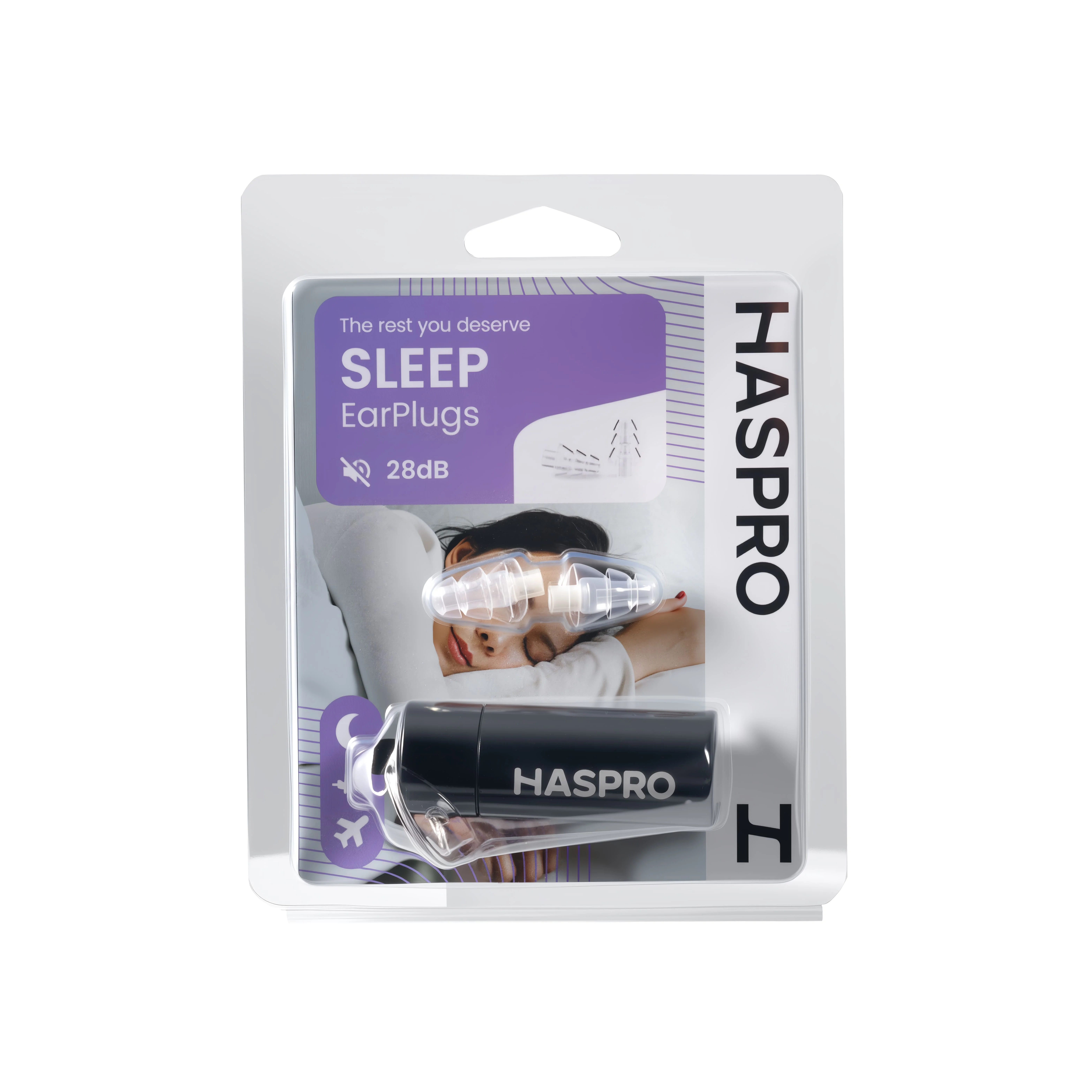 Haspro Sleep Universal zatyczki do uszu, 1 para