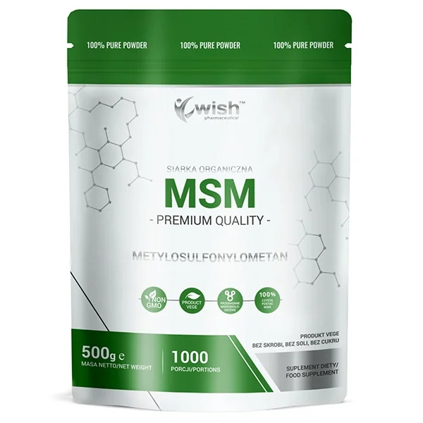 Wish MSM Siarka Organiczna proszek, 500 g