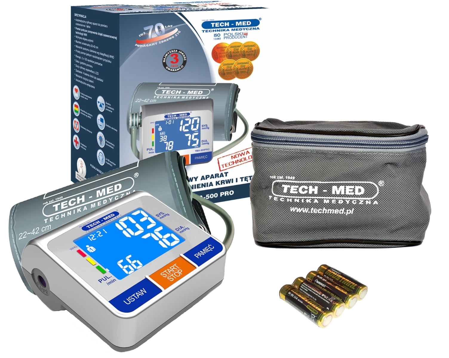 Tech-Med TMA-500 PRO ciśnieniomierz, 1 sztuka