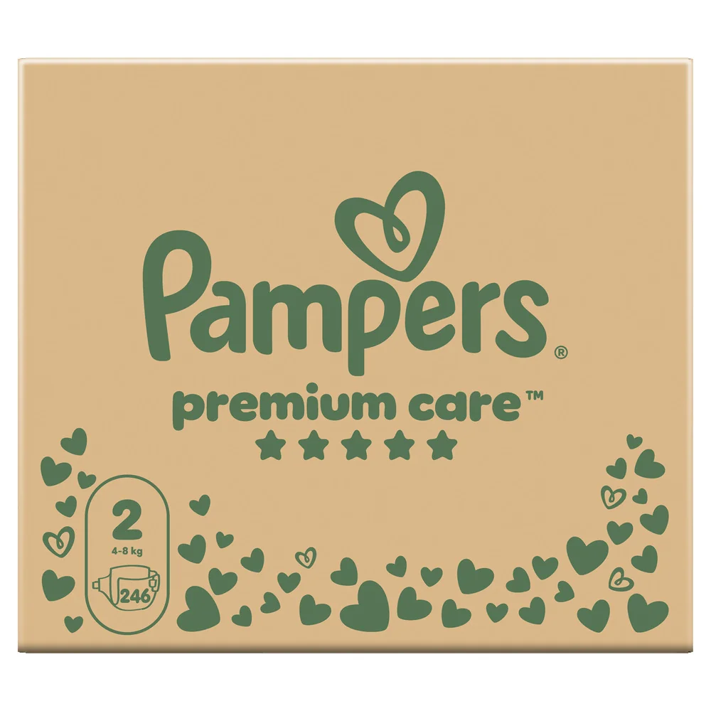 Pampers Premium Care 2 pieluchy, rozmiar 2, 4-8 kg, 246 sztuk