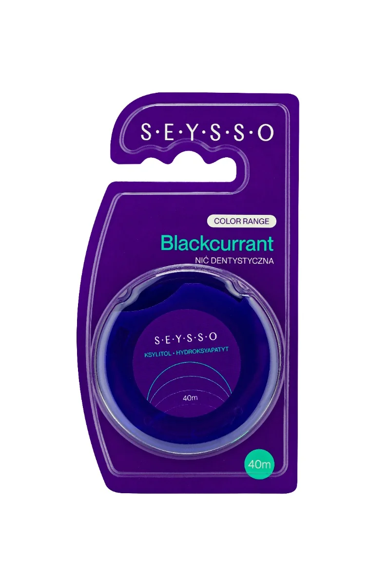 Seysso Blackcurrant nić dentystyczna 40 m, 1 sztuka