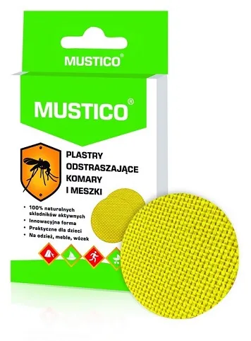 Mustico Plastry odstraszające komary i meszki, 12 szt.