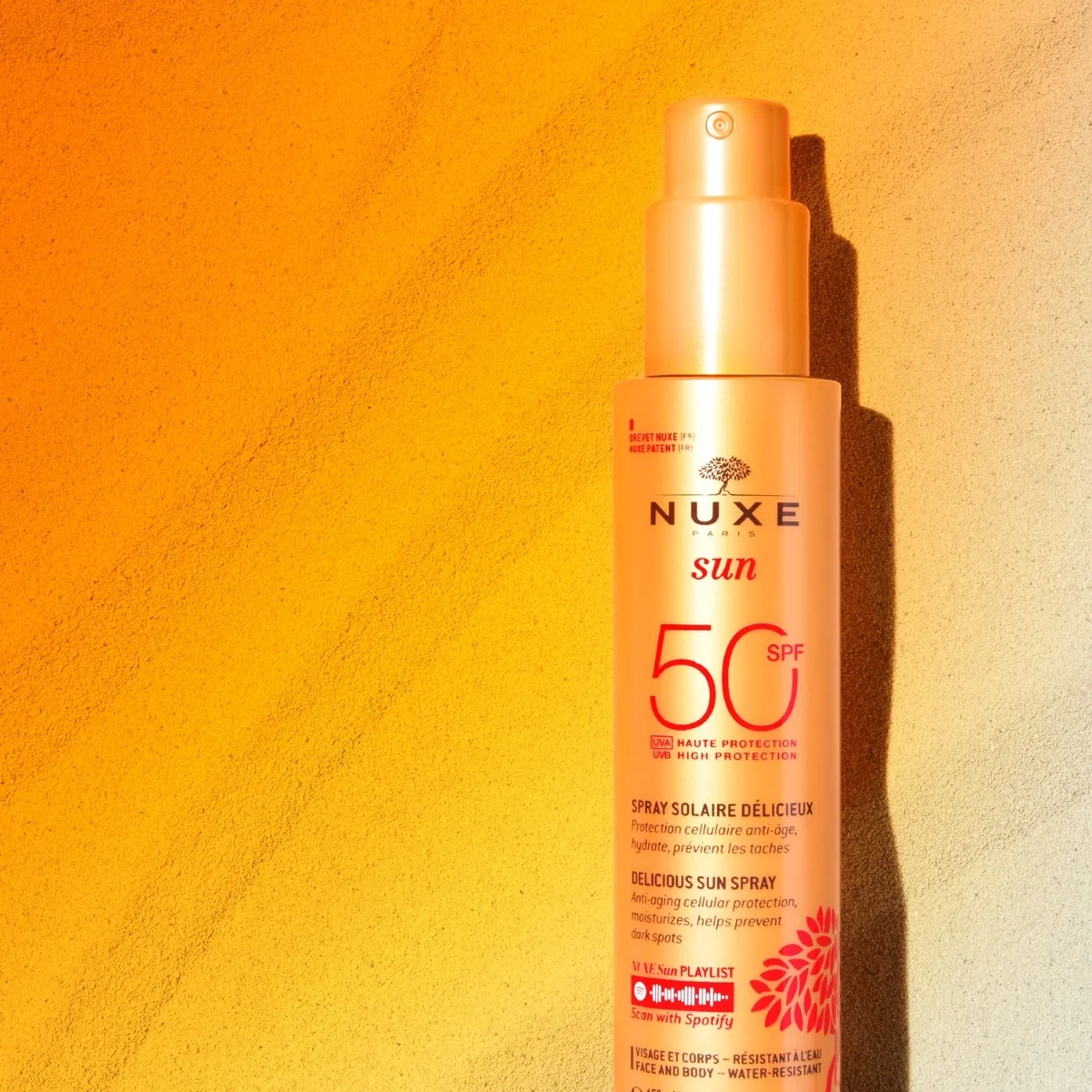 Nuxe Sun mleczko w sprayu do opalania twarzy i ciała SPF 50+, 150 ml