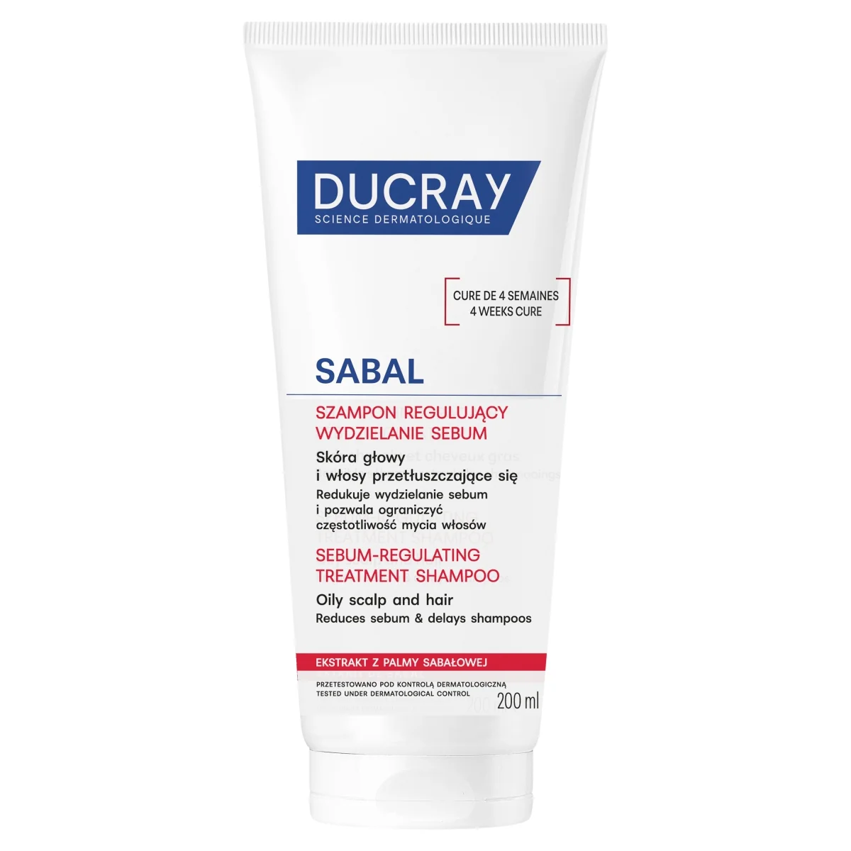 Ducray Sabal szampon regulujący wydzielanie sebum, 200 ml