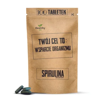 Twój cel to: Wsparcie organizmu - Spirulina 100 tabletek. Data ważności: 11.09.2026