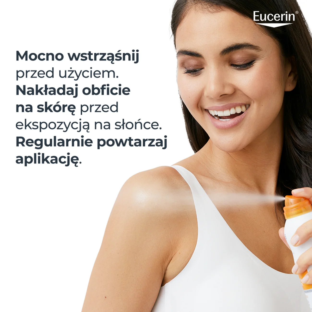 Eucerin Oil Control SPF 50 transparentny spray ochronny do ciała, 200 ml