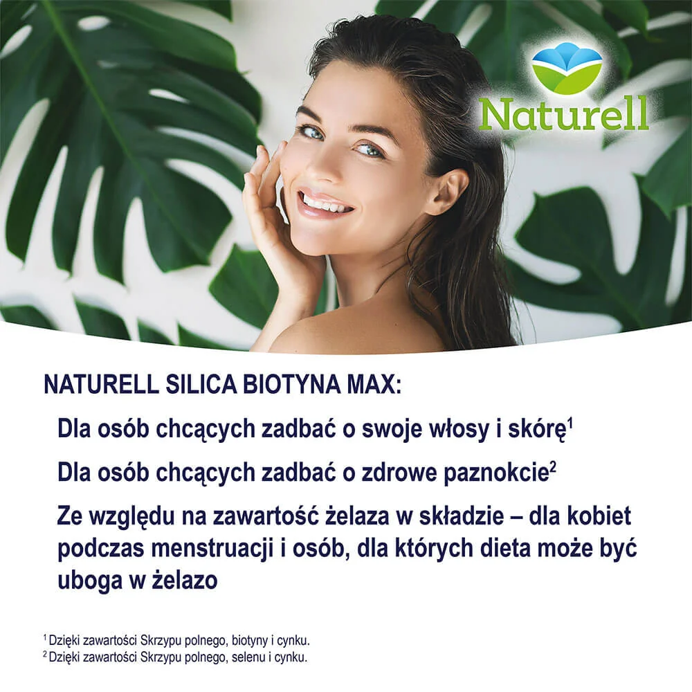 Naturell Silica Biotyna Max suplement diety, 60 tabletek