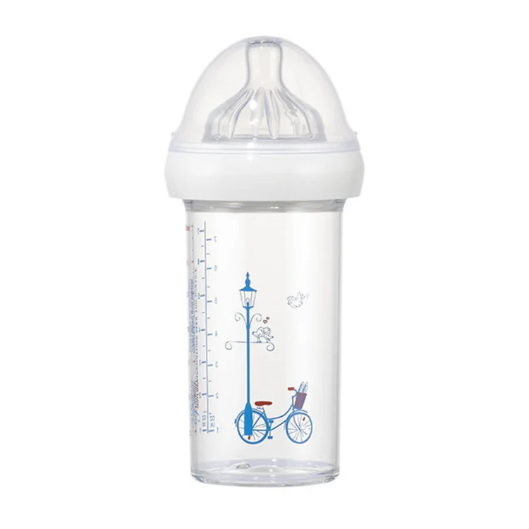 Le Biberon Français butelka ze smoczkiem dla niemowląt 6 m+ tritanowa Rower, 210 ml