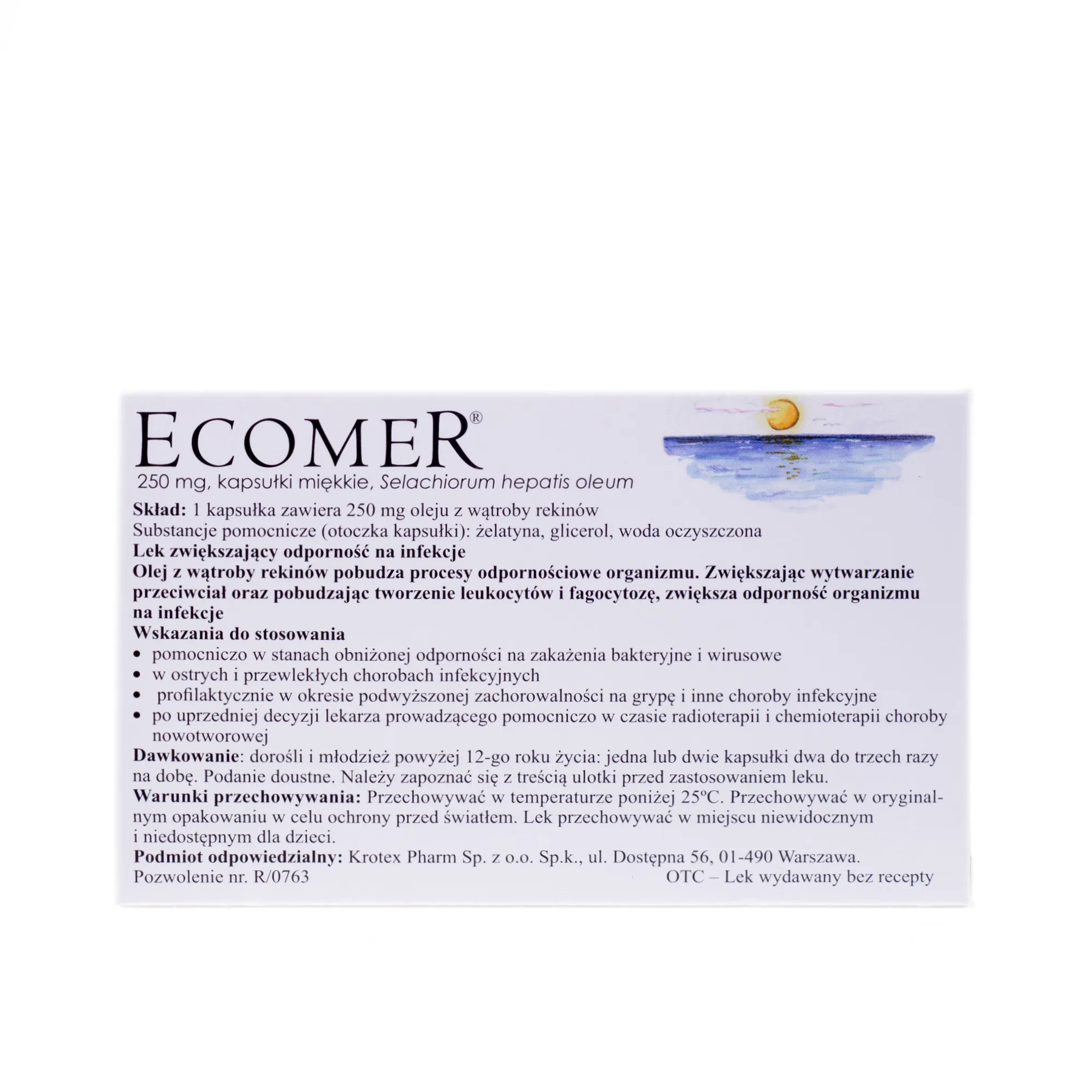 Ecomer, 250 mg, 120 kapsułek miękkich 