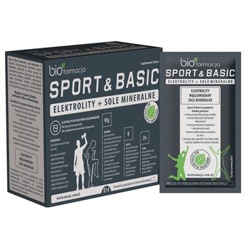 Biofarmacja Sport&Basic naturalne elektrolity i sole mineralne z witaminą C, 14 szt. 