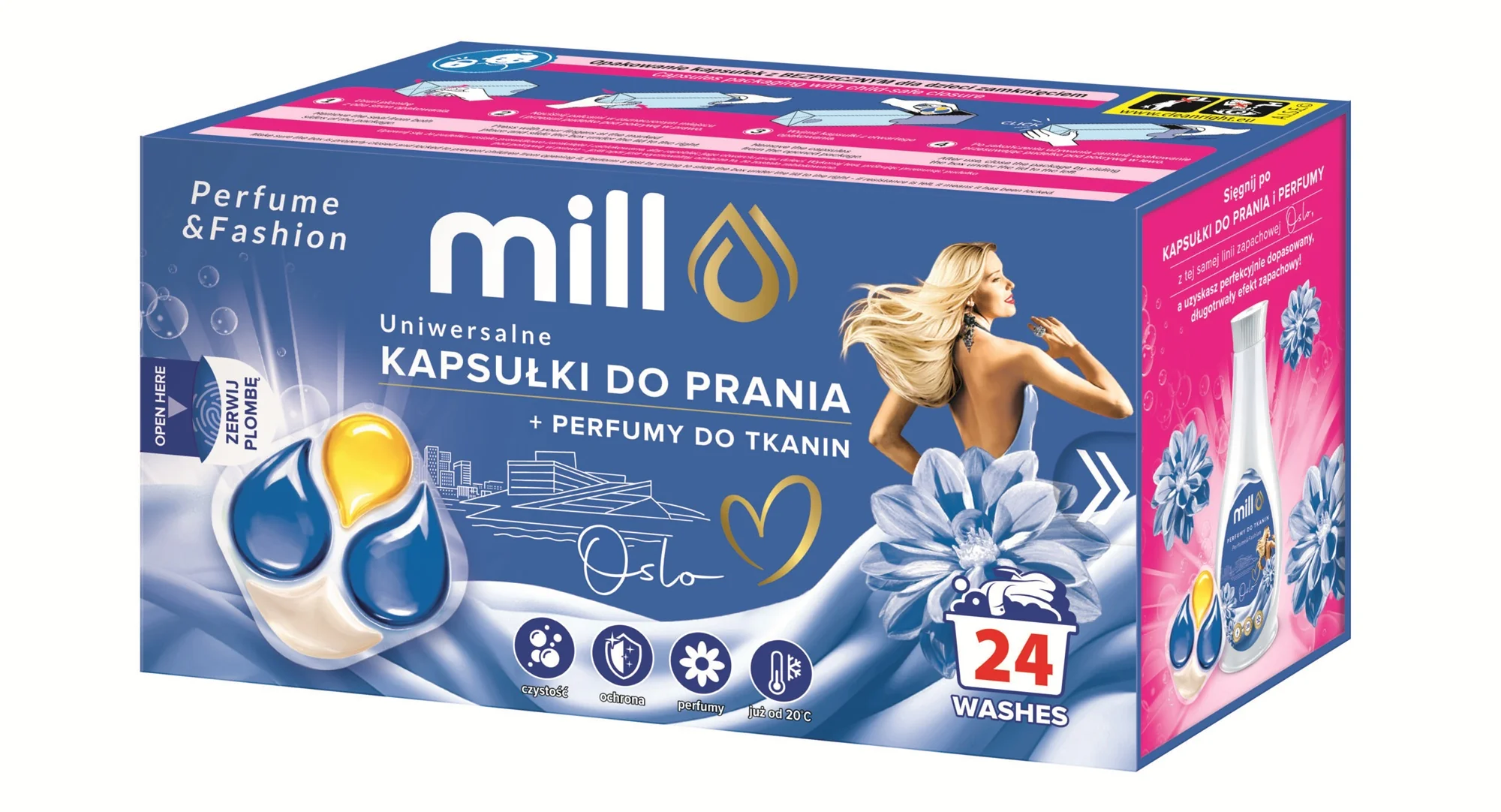 Mill Universal Oslo kapsułki do prania, 24 sztuki