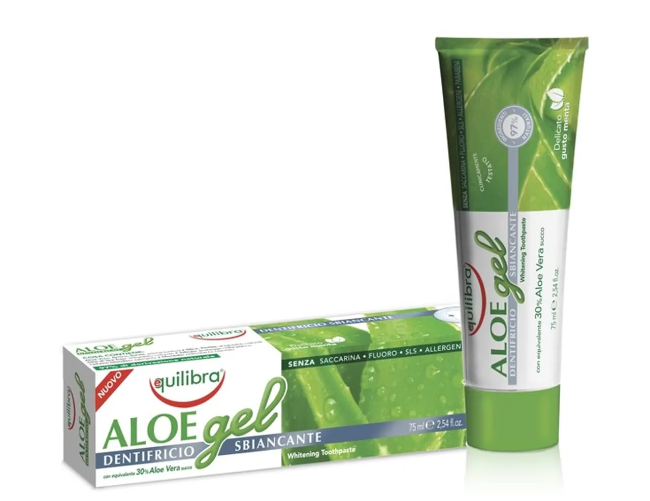 Equilibra Aloe, pasta do zębów w żelu, wybielająca, 75 ml