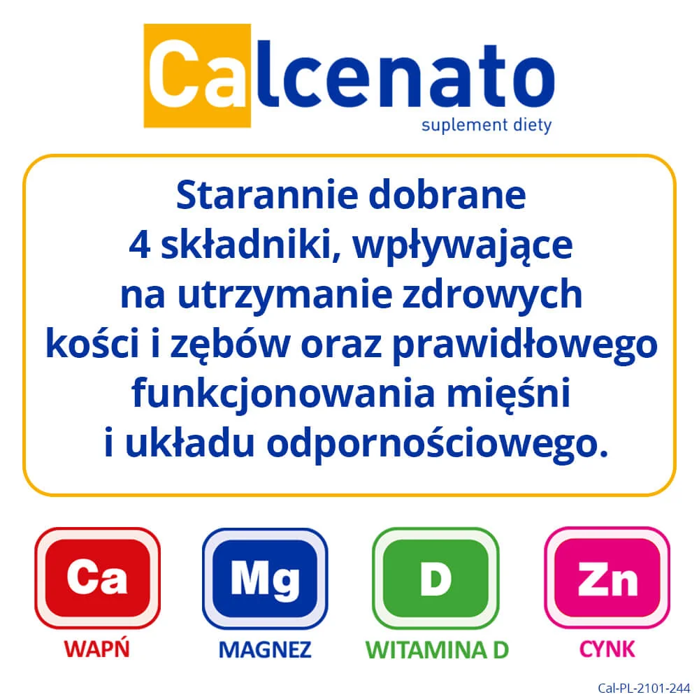 Calcenato suplement diety wapń, wit. D, magnez, cynk