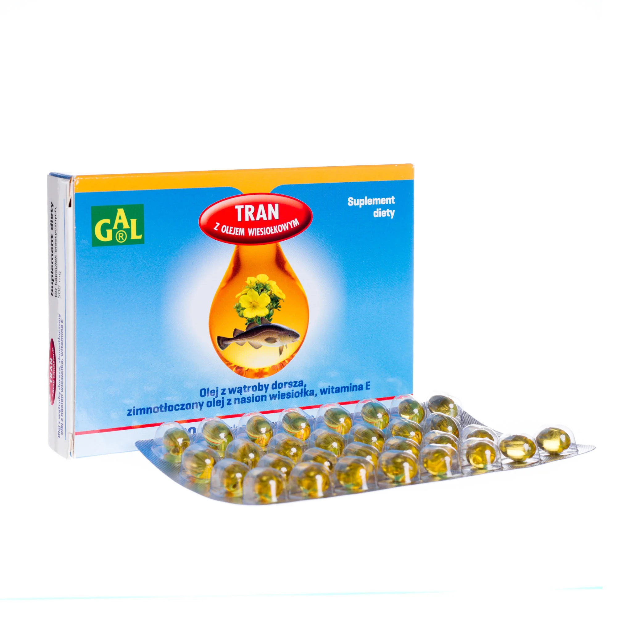 Gal Tran z olejem wiesiołkowym 60 kapsułek elastycznych 500 mg
