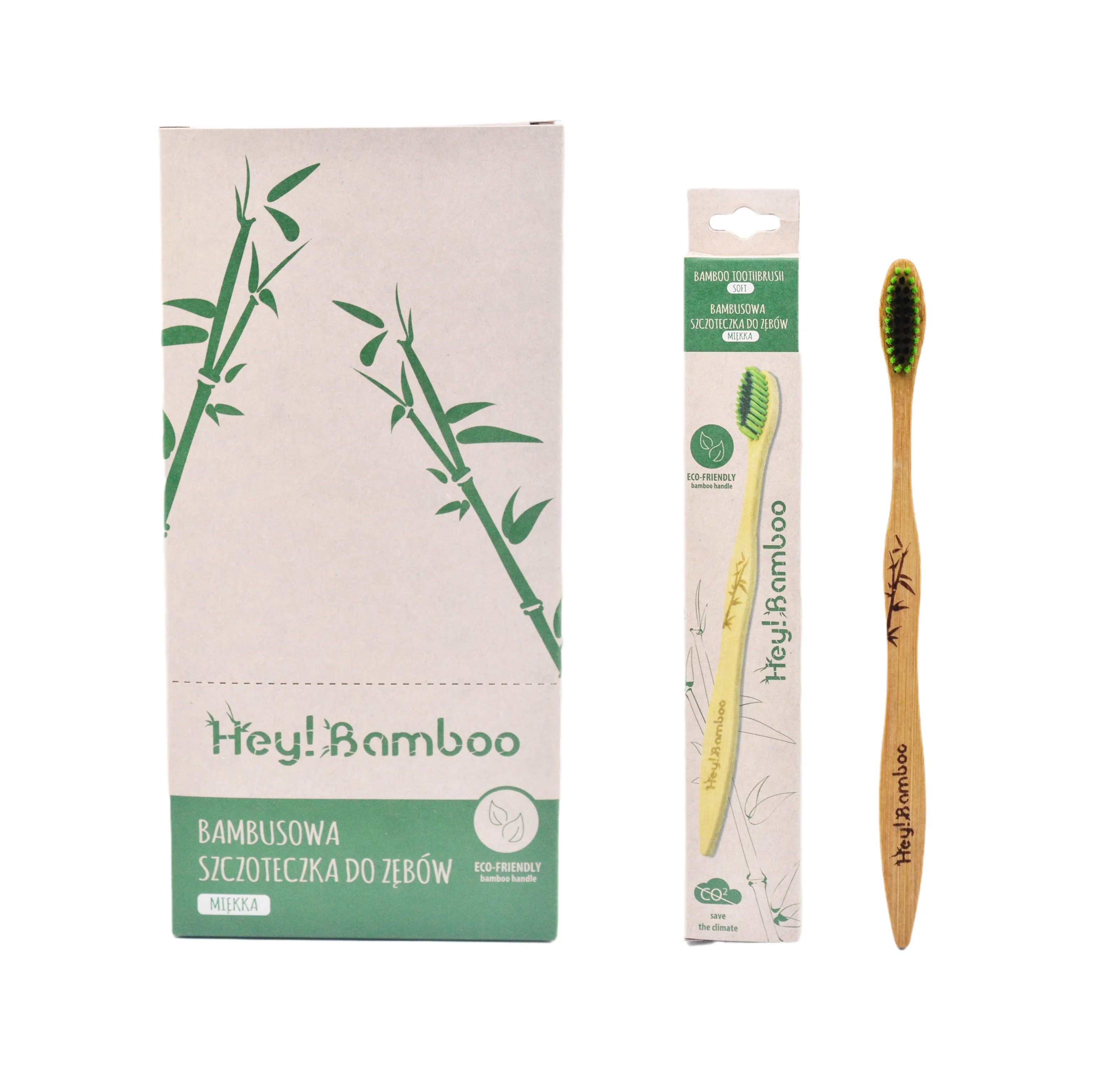 Hey! Bamboo bambusowa szczoteczka do zębów miękka (soft), 1 szt.