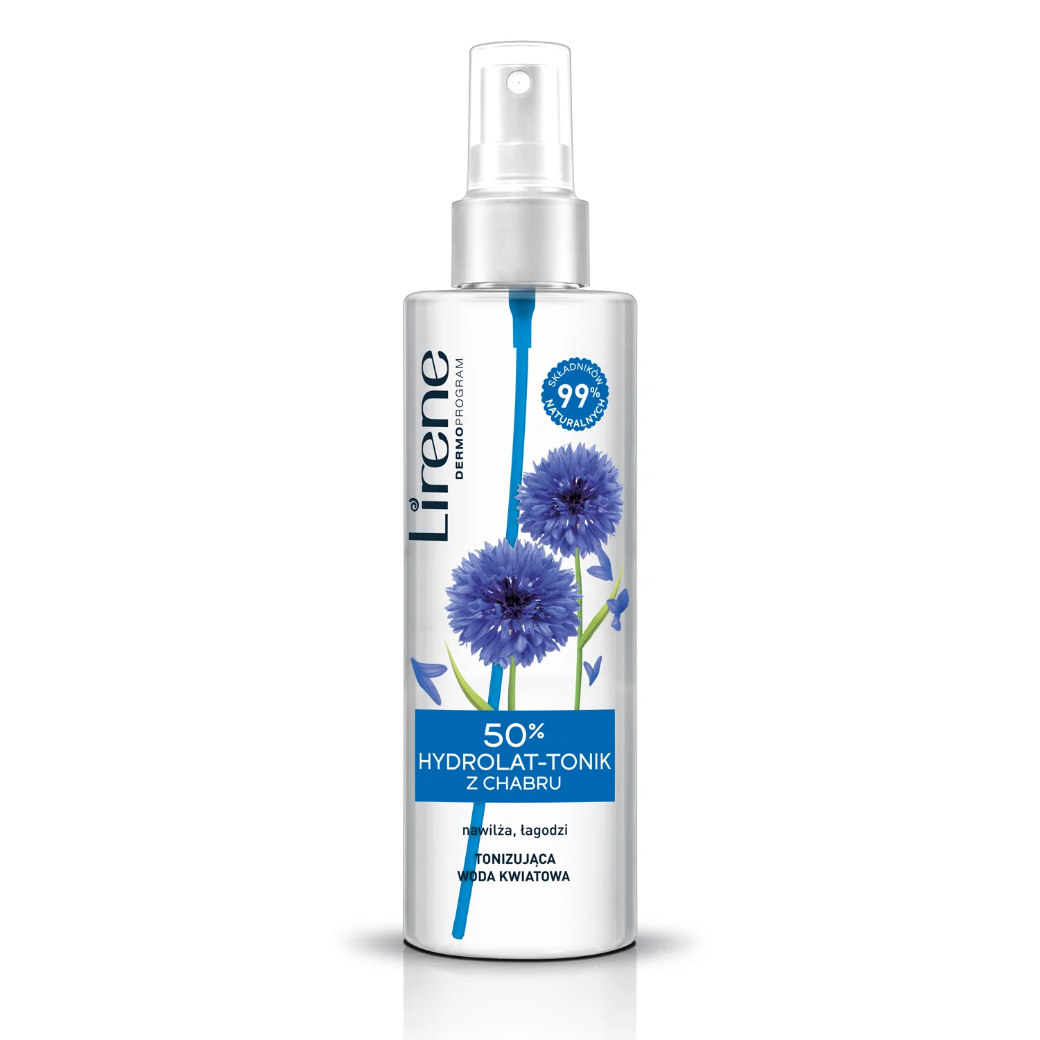 Lirene 50% hydrolat-tonik tonizująca woda kwiatowa z chabru, 200 ml 